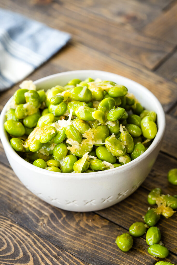 Crispy Parm Edamame - Easy Peasy Meals