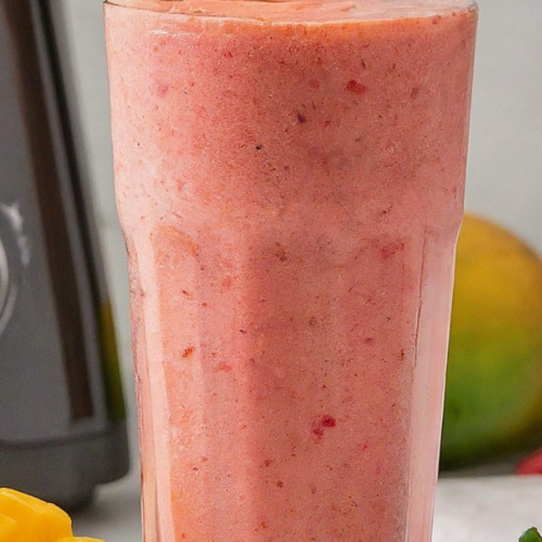 Strawberry orange mango smoothie a nutritious smoothie loaded with flavor.