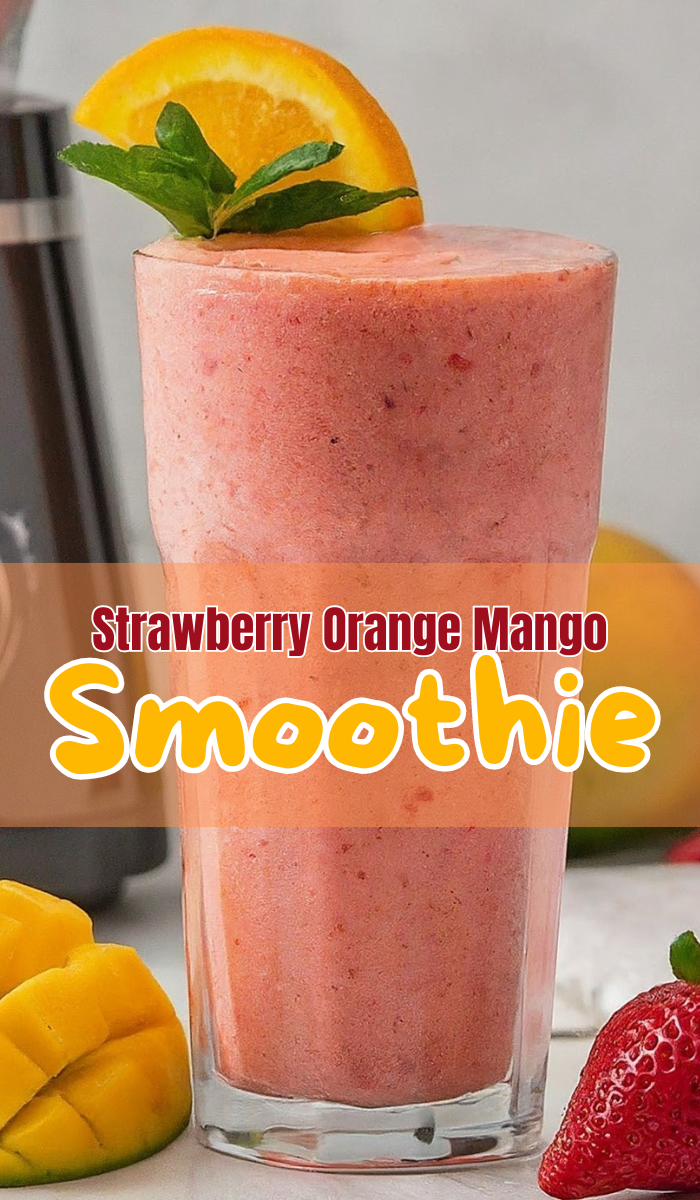 Strawberry orange mango smoothie