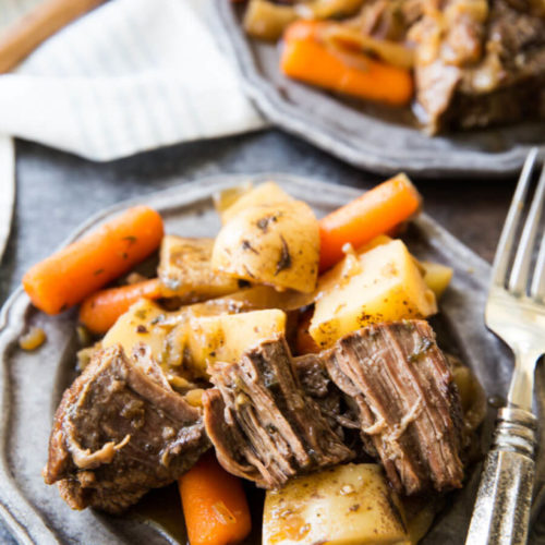 Slow Cooker Pot Roast – Sweet Tea (with Lemon)