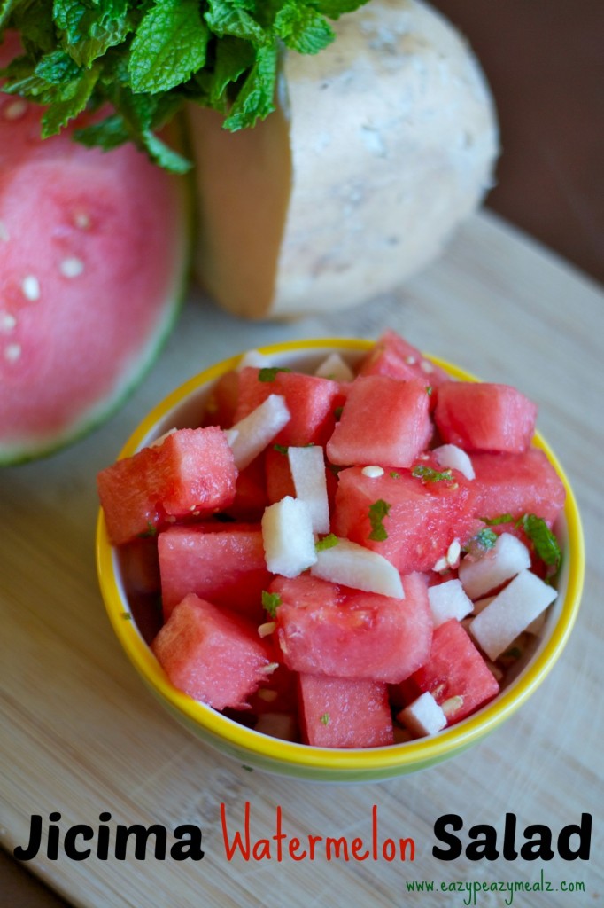 Jicama Watermelon Salad - Easy Peasy Meals