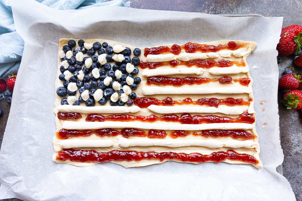 Baked 4th of July Breakfast pastry