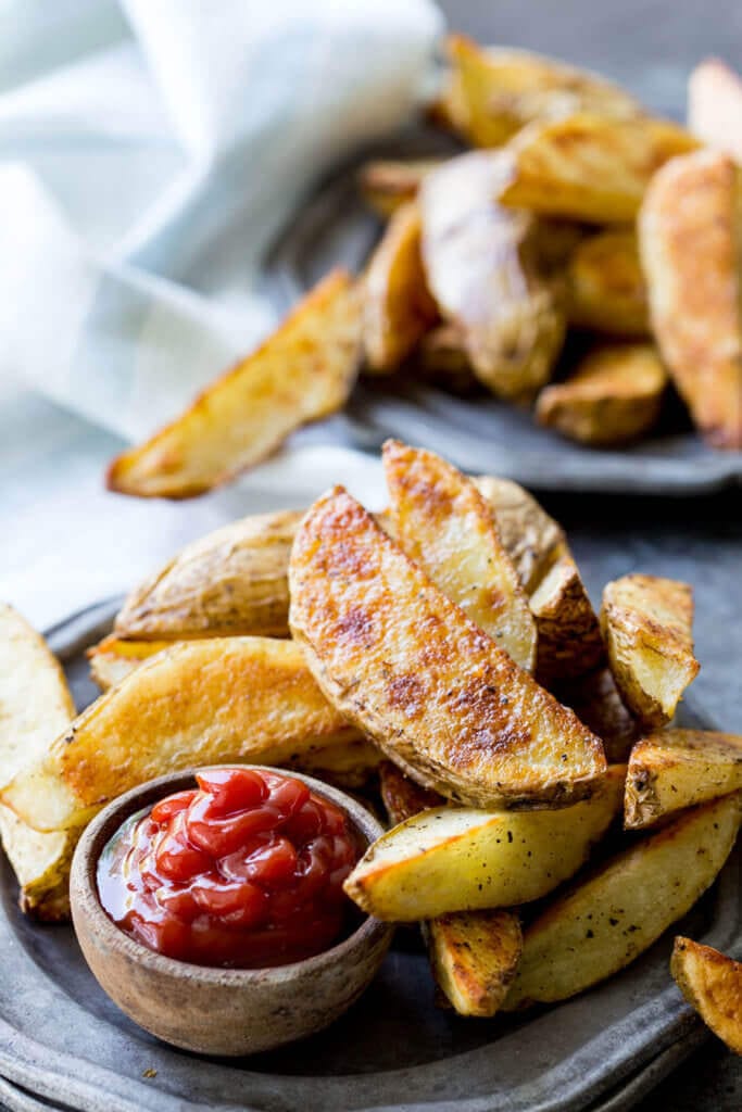 Oven Baked Steak Fries - Easy Peasy Meals