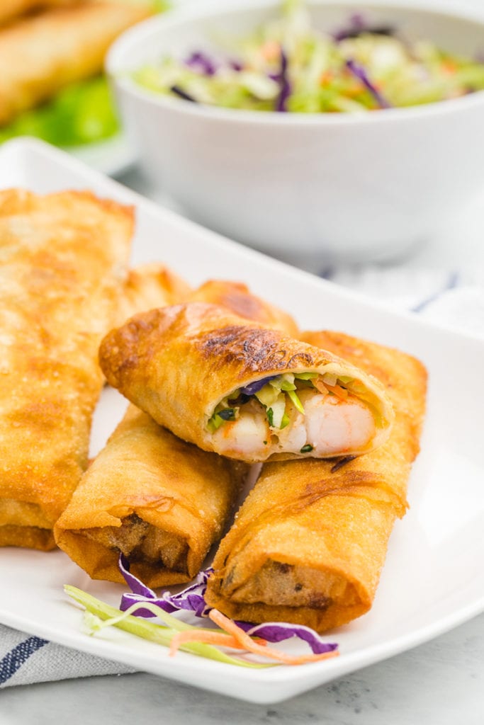 Baked or Fried Shrimp and Veggie Egg Rolls Easy Peasy Meals