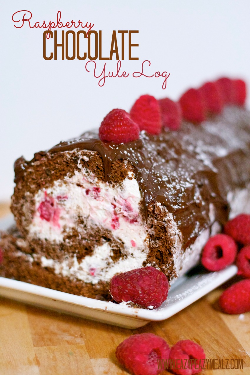 Raspberry Chocolate Yule Log and Holiday Hop! - Easy Peasy Meals