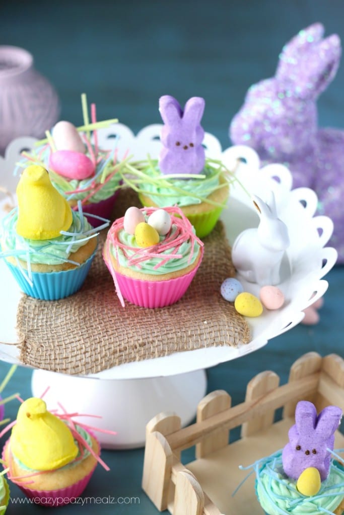 Spring Cupcakes With Vanilla Buttercream Icing - Easy Peasy Meals