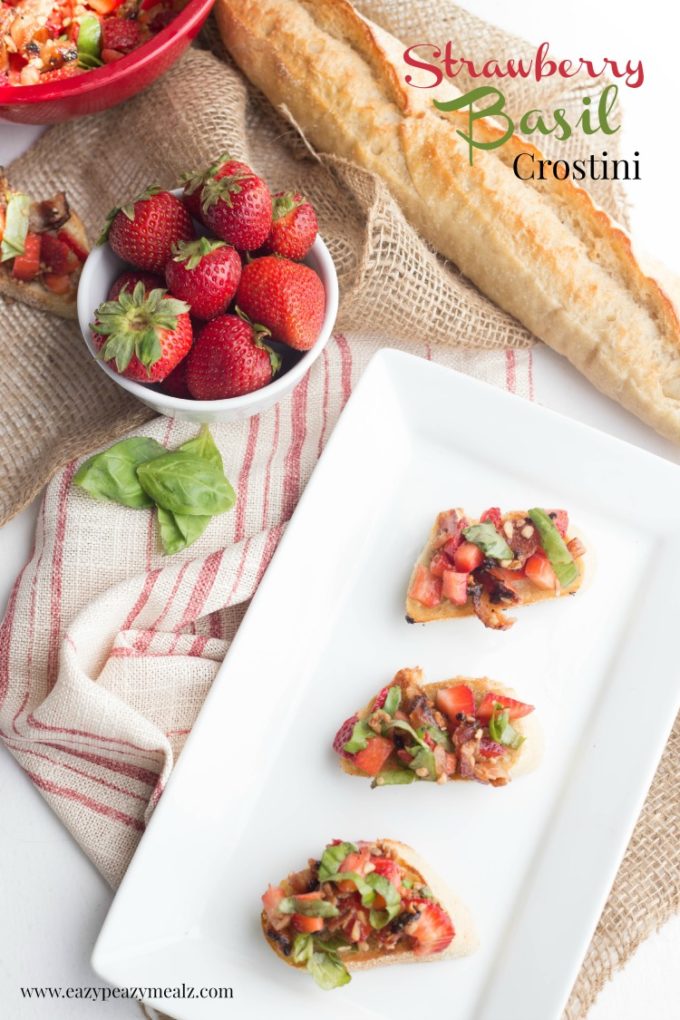 Strawberry Basil Crostini OXO gardening