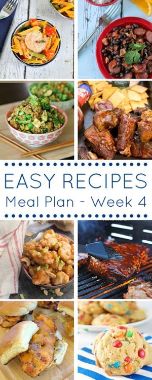 Easy Recipes Meal Plan: Week 4 - Easy Peasy Meals