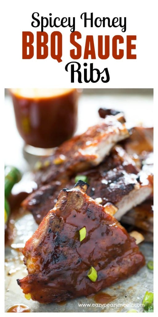 Spicey Honey BBQ Sauce Ribs - Easy Peasy Meals