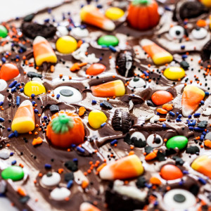 Making boo bark for Halloween is easy and delicious.