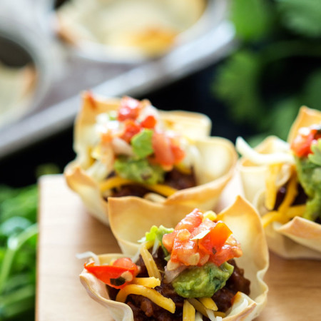 BBQ Beef Mini Taco Cups - Easy Peasy Meals