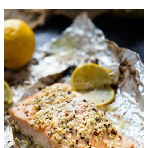 Lemon Basil Baked Garlic Butter Salmon - Easy Peasy Meals