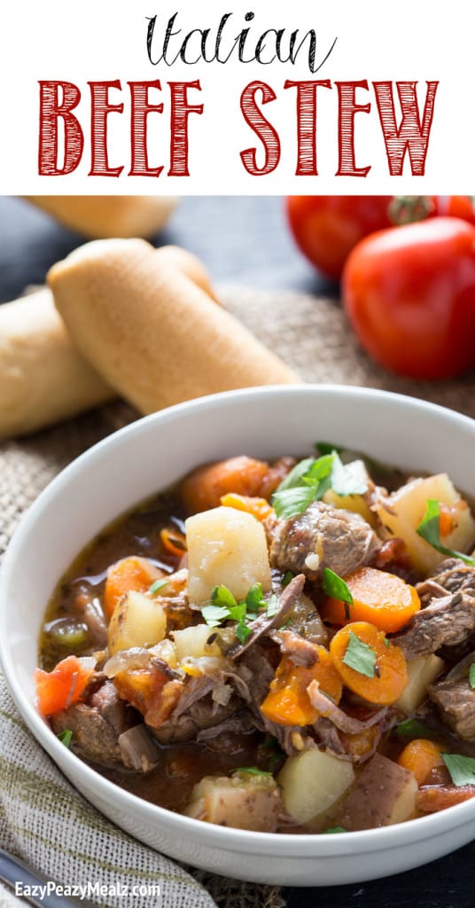 Italian Beef Stew (Slow Cooker) - Easy Peasy Meals