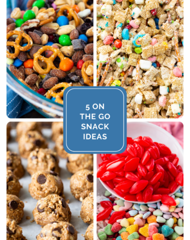 5 easy to transport on the go snack ideas for staying fueled up and good to go.