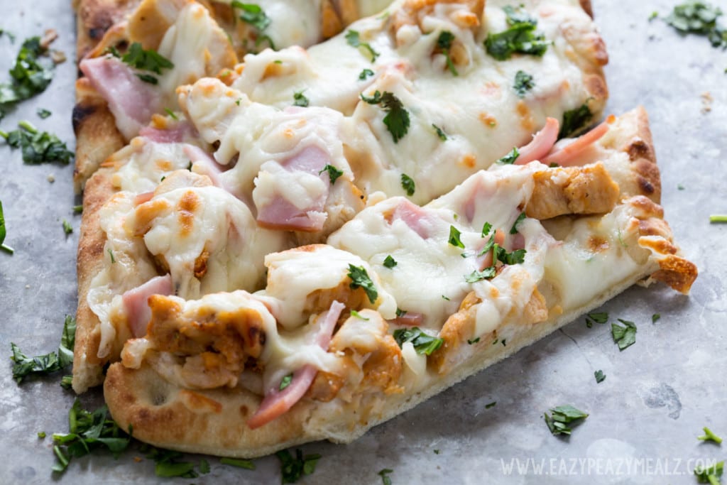 Chicken Cordon Bleu Pizza - Easy Peasy Meals