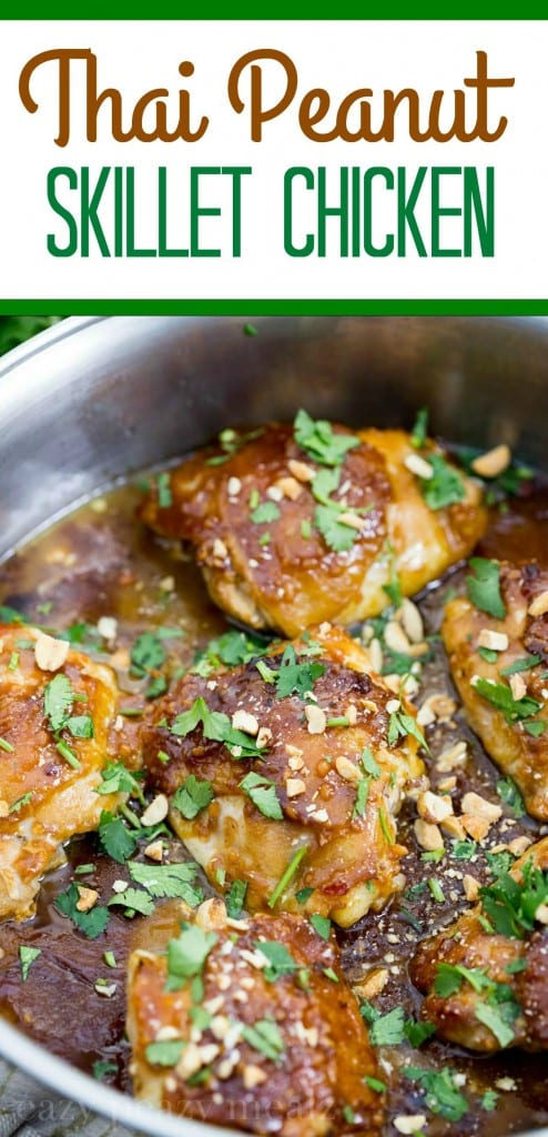 Thai Peanut Skillet Chicken - Easy Peasy Meals