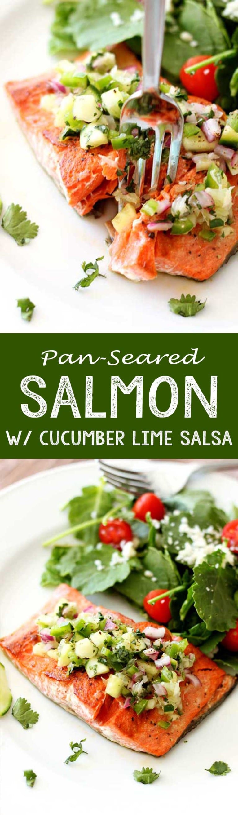 Pan-Seared Salmon With Cucumber-Lime Salsa - Easy Peasy Meals