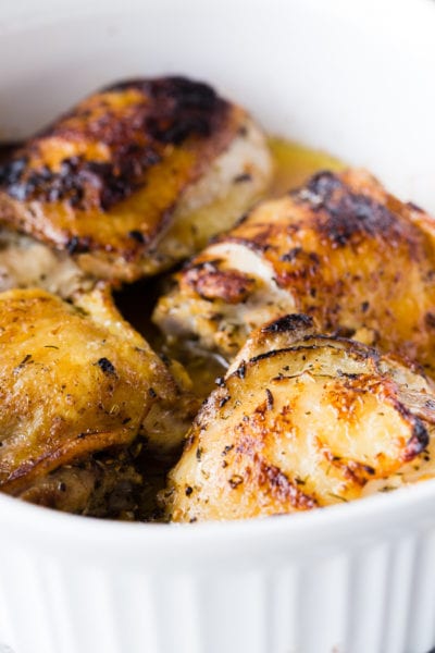 Oven Roasted Greek Chicken Thighs - Easy Peasy Meals