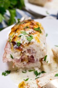 Chicken Cordon Bleu Roll up Bake - Easy Peasy Meals