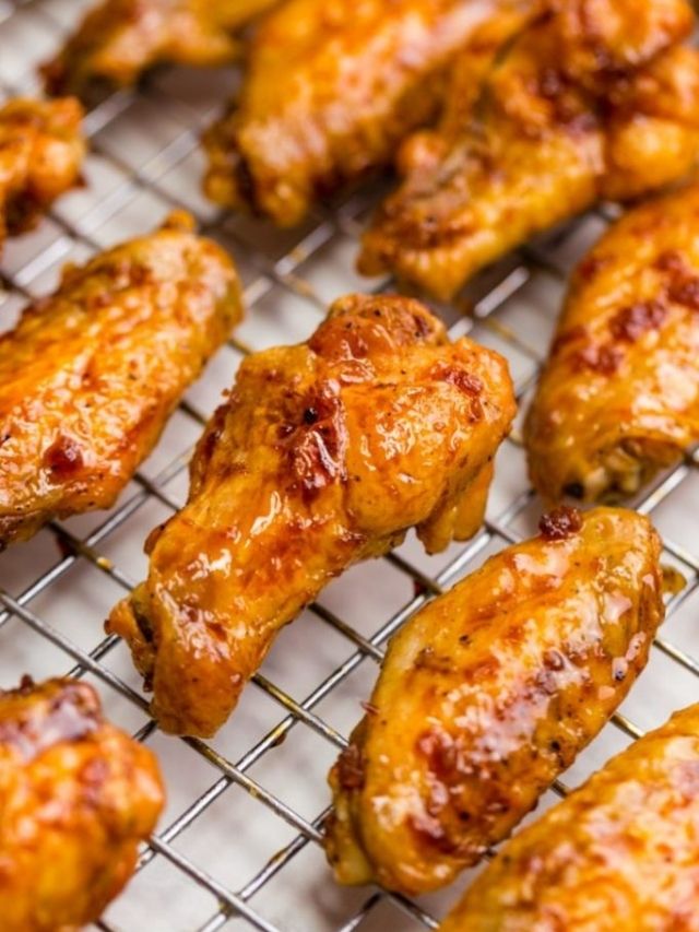 Chicken Wings on cooling rack.