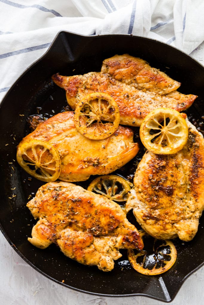 Healthy Lemon Skillet Chicken - Easy Peasy Meals