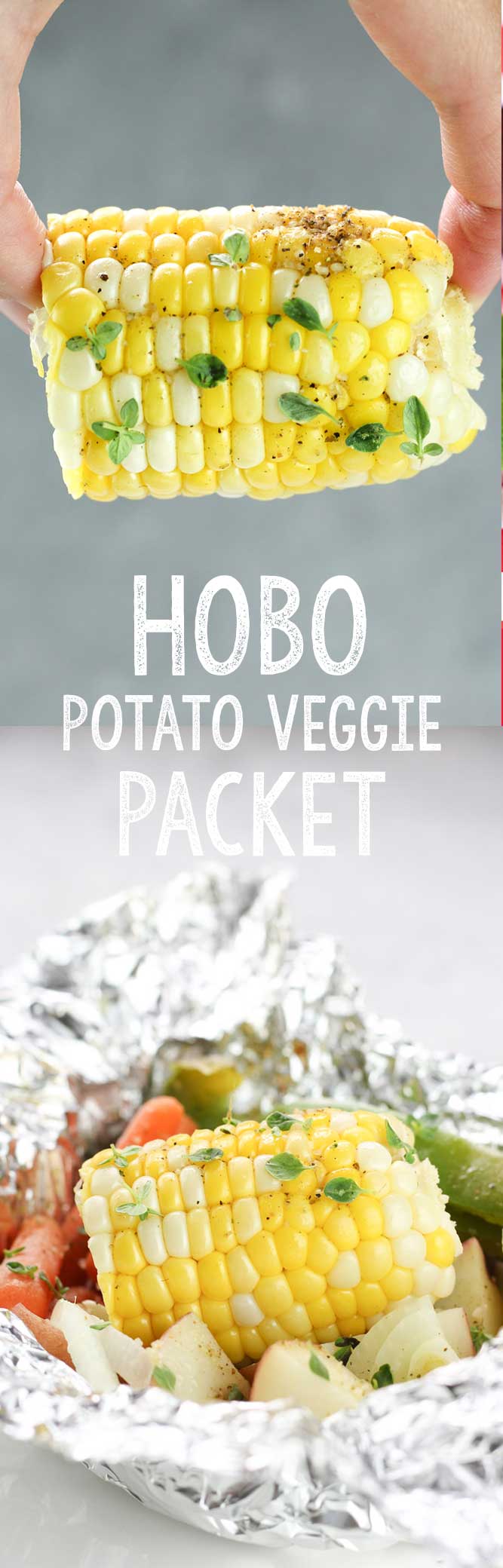 A hobo potato veggie packet is the perfect foil dinner or side dish!