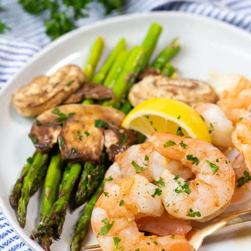 Low Calorie Sheet Pan Dinner: Shrimp & Asparagus - Easy Peasy Meals