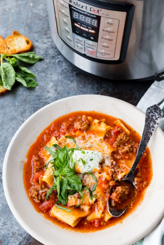 Instant Pot Lasagna Soup (Slow Cooker) - Easy Peasy Meals