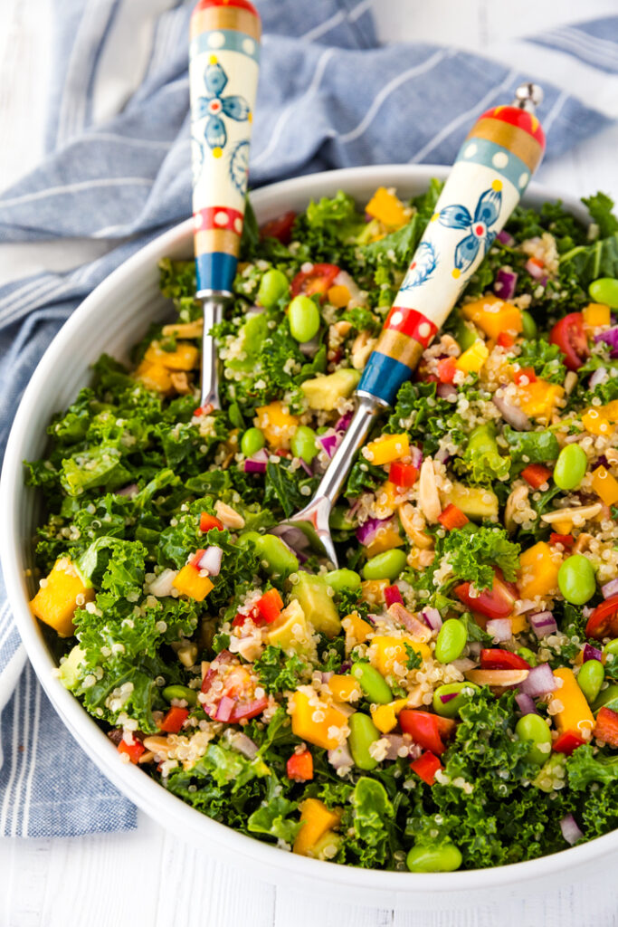 Kale, Edamame, Quinoa Super Salad - Easy Peasy Meals