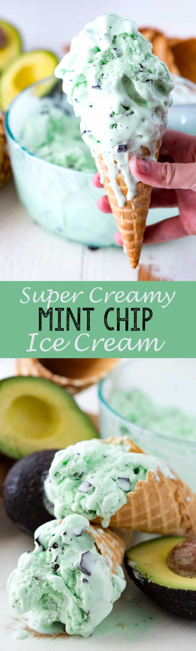 Creamy Mint Chocolate Chip Ice Cream