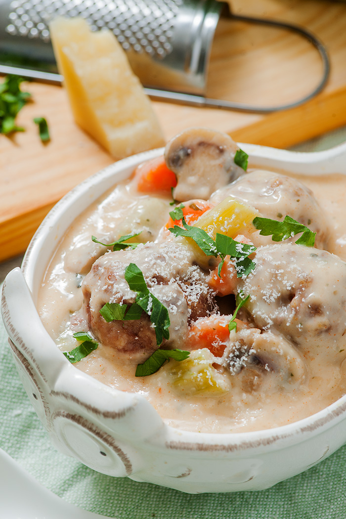 Creamy Meatball Soup - Easy Peasy Meals