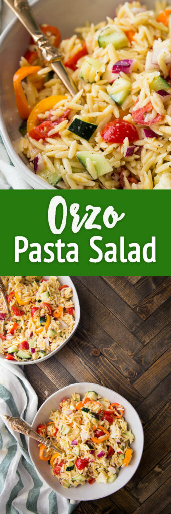 Orzo Pasta Salad with Lemon Vinaigrette - Easy Peasy Meals