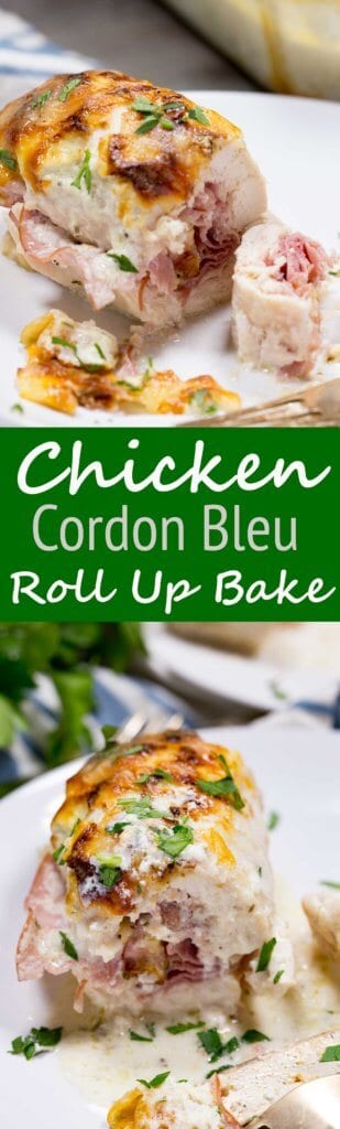 Chicken Cordon Bleu Roll up Bake - Easy Peasy Meals