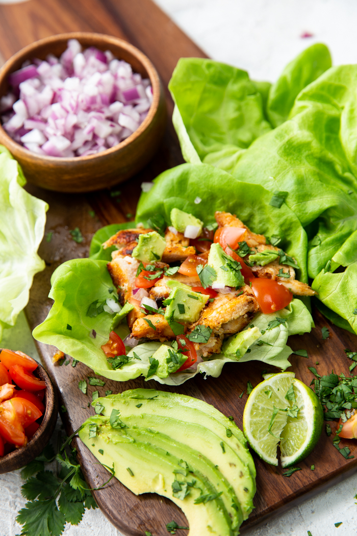 Chicken Taco Lettuce Wraps - Easy Peasy Meals