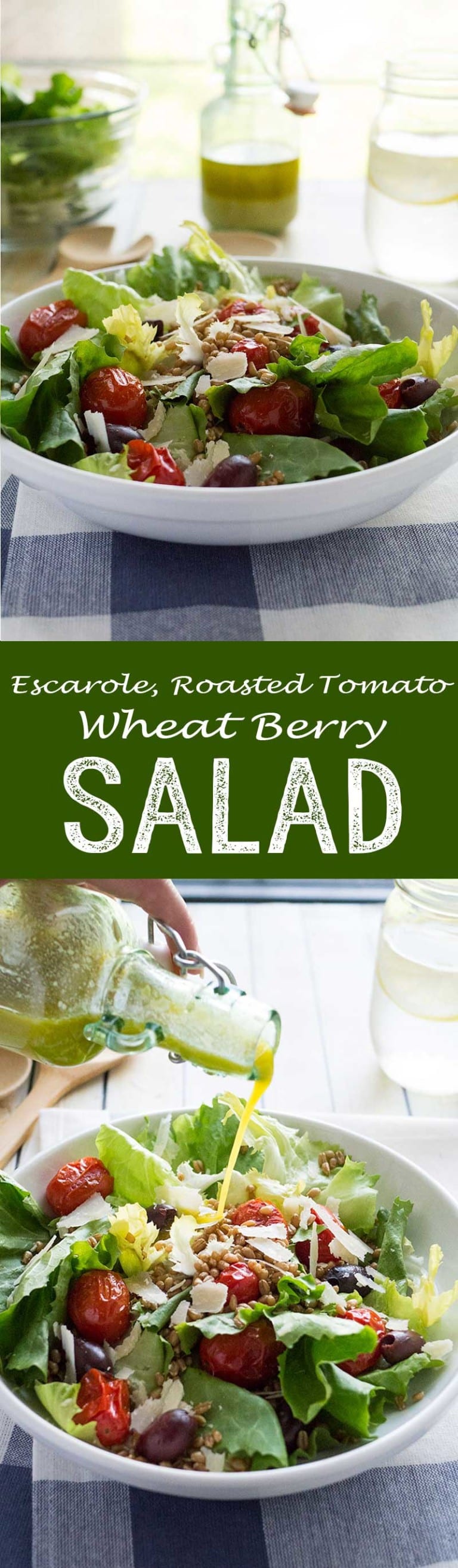 Escarole, Roasted Tomato and Wheat Berry Salad - Easy Peasy Meals