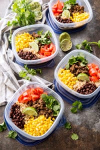 Salsa Verde Taco Meal Prep Bowls Easy - Easy Peasy Meals