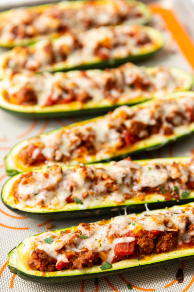 Beef Stuffed Zucchini Boats (Low Carb) - Easy Peasy Meals