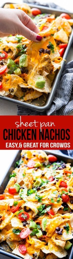 Sheet Pan Chicken Nachos - Easy Peasy Meals