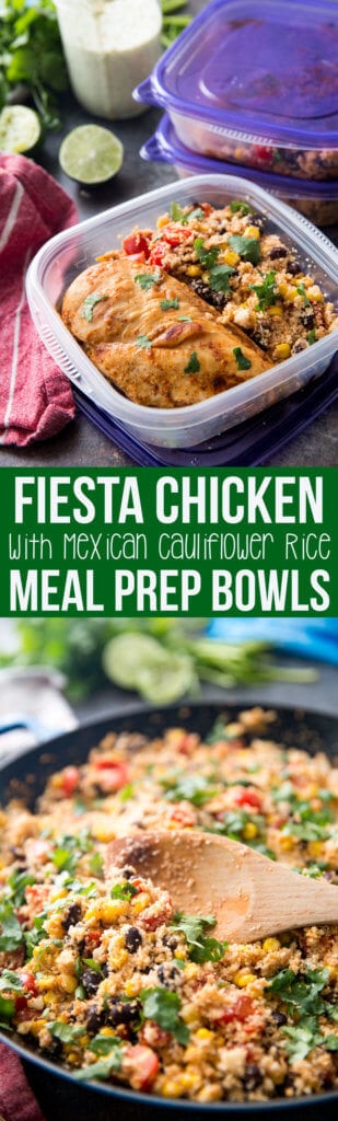 Meal Prep Fiesta Chicken Rice Bowls {Video!} - The Girl on Bloor
