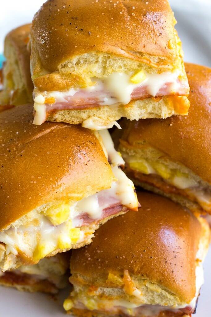 Hawaiian Pizza Sliders - Easy Peasy Meals