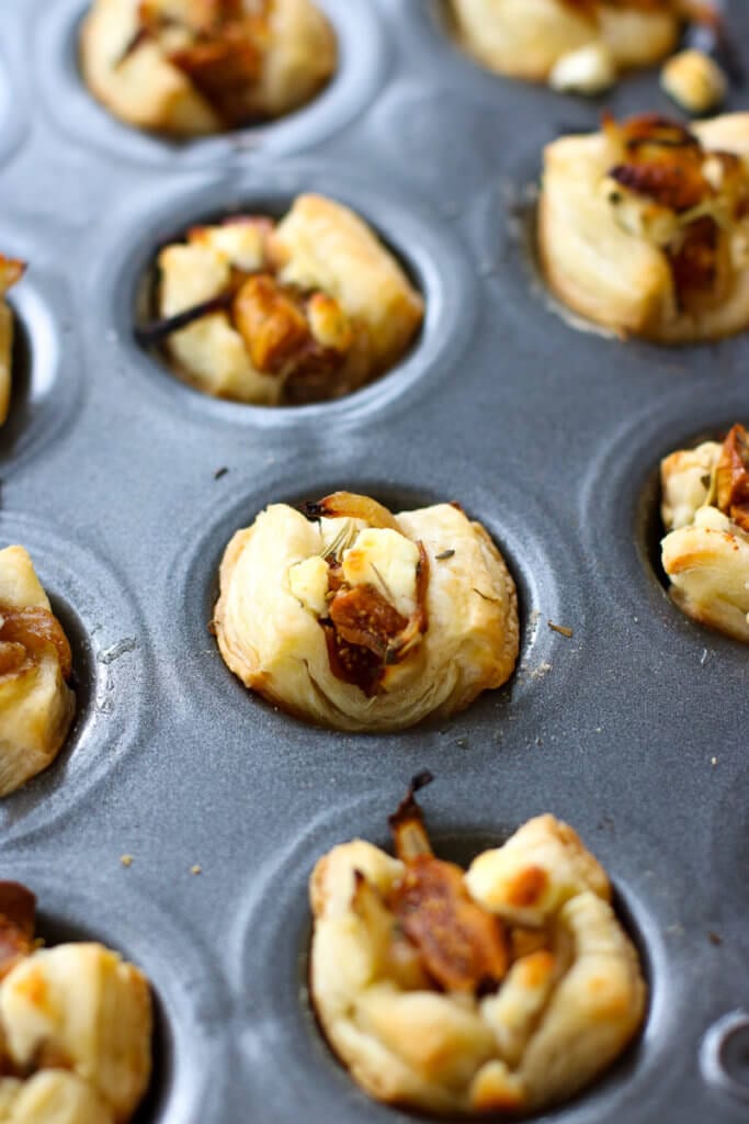 Caramelized Onion, Fig & Goat Cheese Bites - Easy Peasy Meals