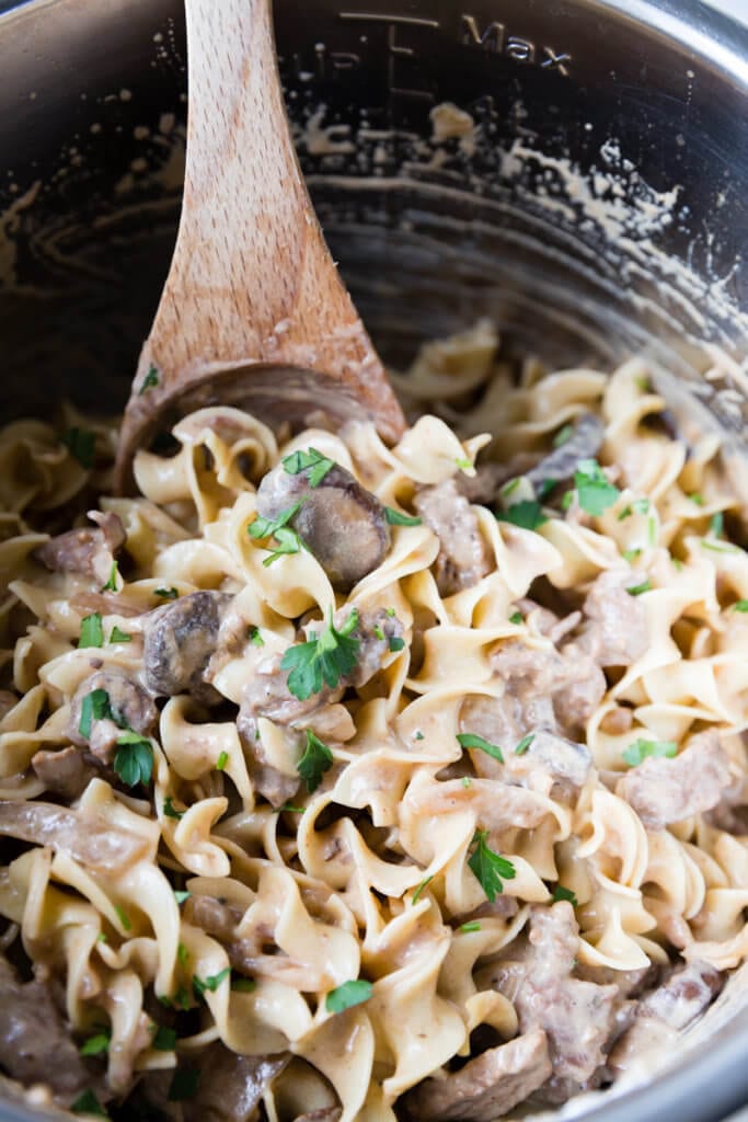 Instant Pot Beef Stroganoff (Pressure Cooker) - Easy Peasy Meals