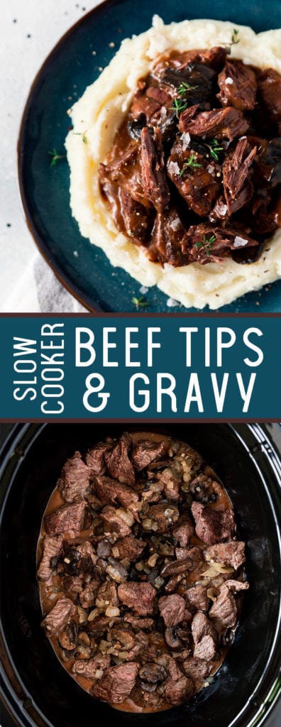 Beef Tips and Gravy Slow Cooker - Easy Peasy Meals