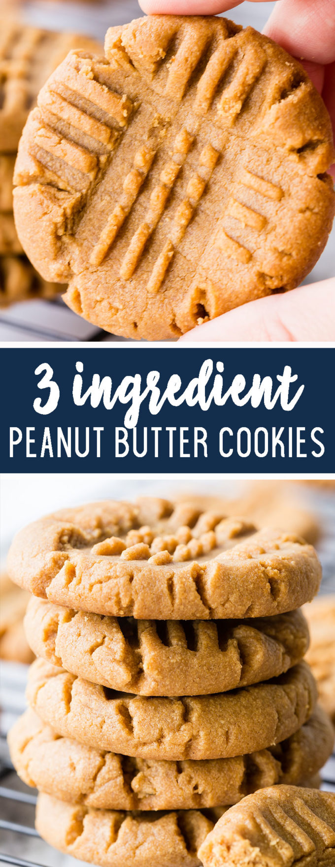 3 Ingredient Peanut Butter Cookies - Easy Peasy Meals