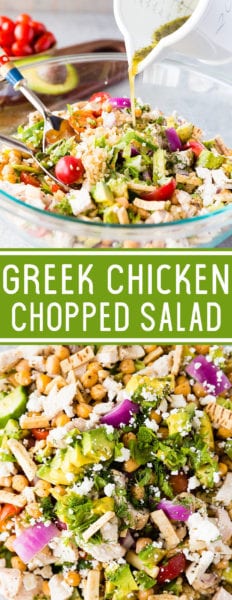 Greek Chicken Chopped Salad - Easy Peasy Meals