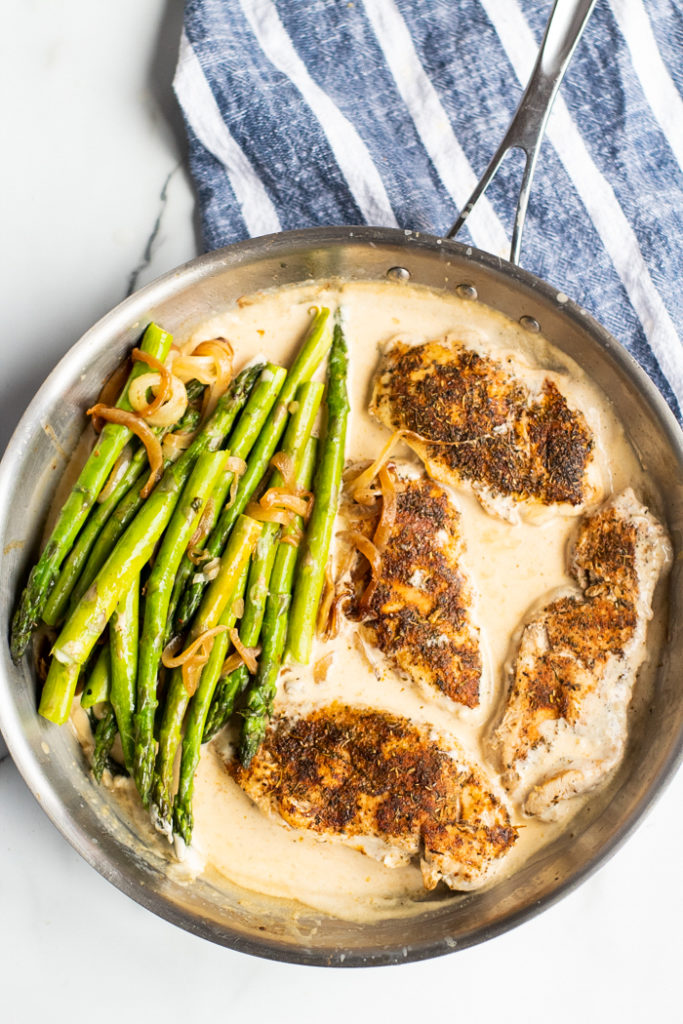 Creamy Lemon Chicken and Asparagus (Low Carb, Pan Seared, Keto-Friendly ...