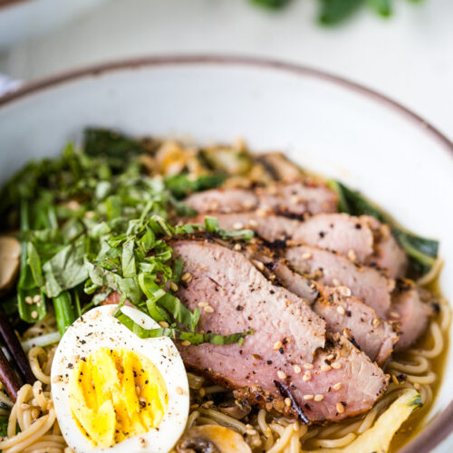 Grilled Roasted Garlic and Cracked Black Pepper Pork Ramen - Easy Peasy ...