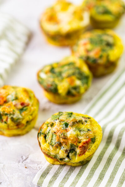 Sun-Dried Tomato, Spinach and Cheese Egg Cups - Easy Peasy Meals