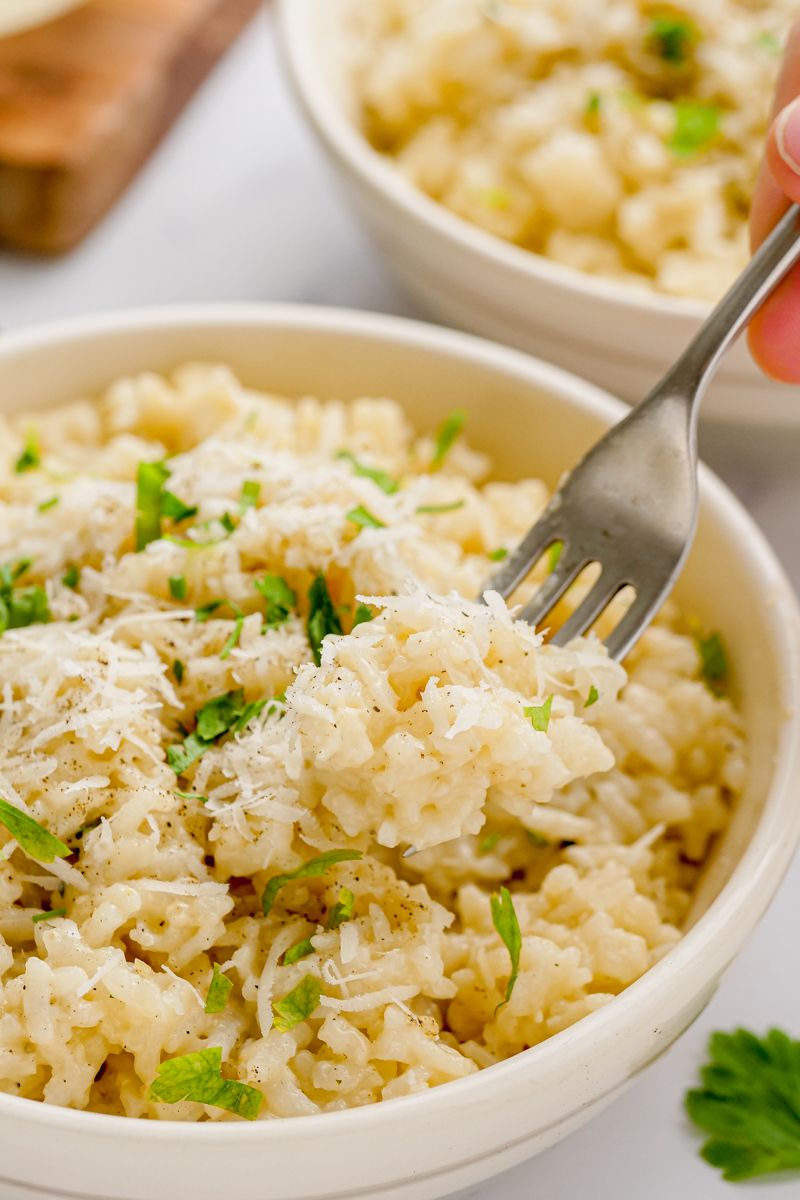 Instant Pot Parmesan Rice and Peas - The Recipe Pot