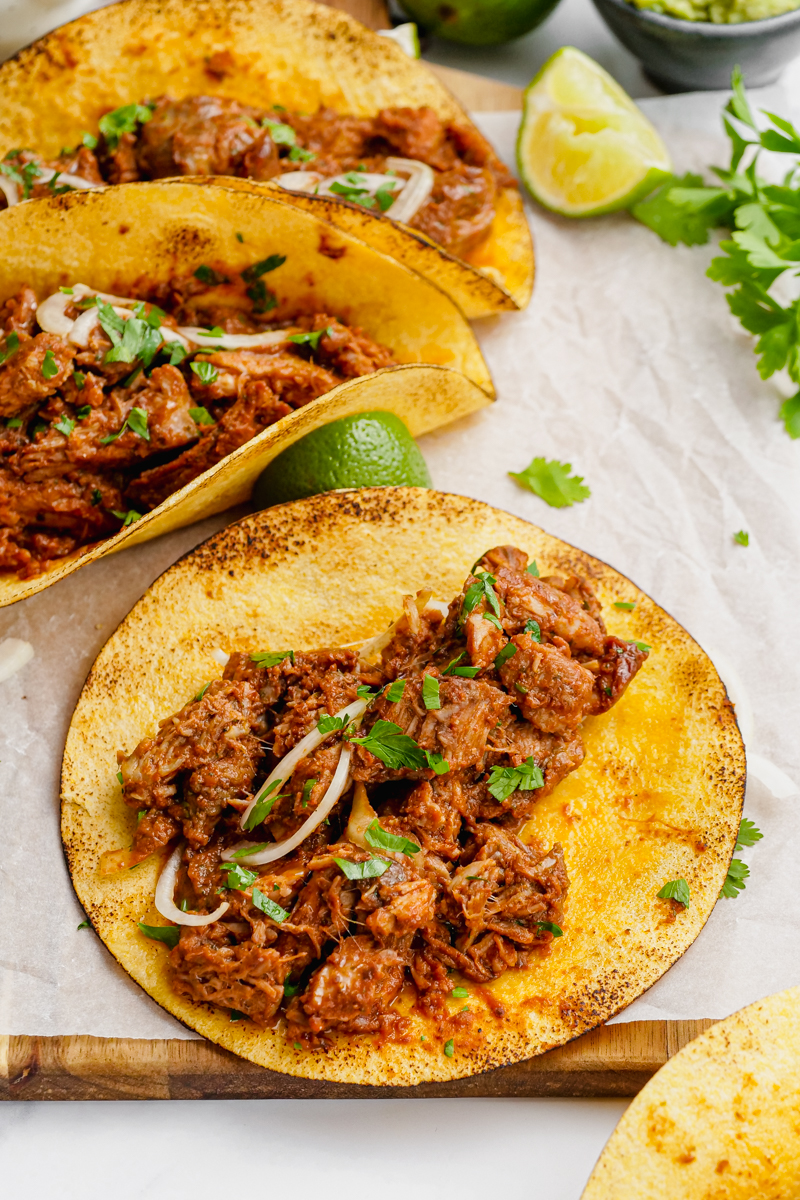 Shredded Pork Mole Tacos - Easy Peasy Meals